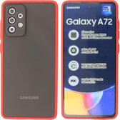 BestCases -  Samsung Galaxy A72 5G Hoesje - Samsung Galaxy A72 5G Hard Case Telefoonhoesje - Samsung Galaxy A72 5G Backcover - Rood