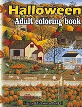 Halloween adult coloring book