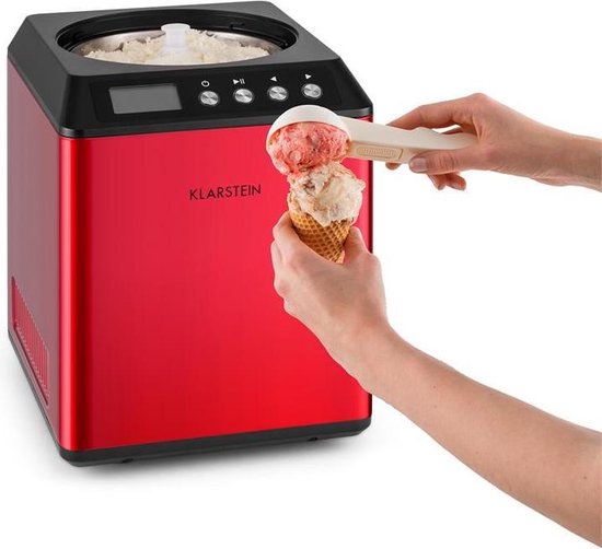 Vanilla Sky roomijsmachine compressor 2l 180W edelstaal rood van Merkloos — afbeelding 2