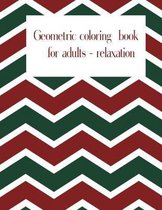 Geometric coloring book for adults- relaxation