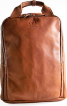 Rugtas cognac - leer - 15' laptop & iPad vak - Venice - Raw leathers