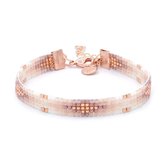 Mint15 Geweven Armband 'Vintage Pink' - Roségoud