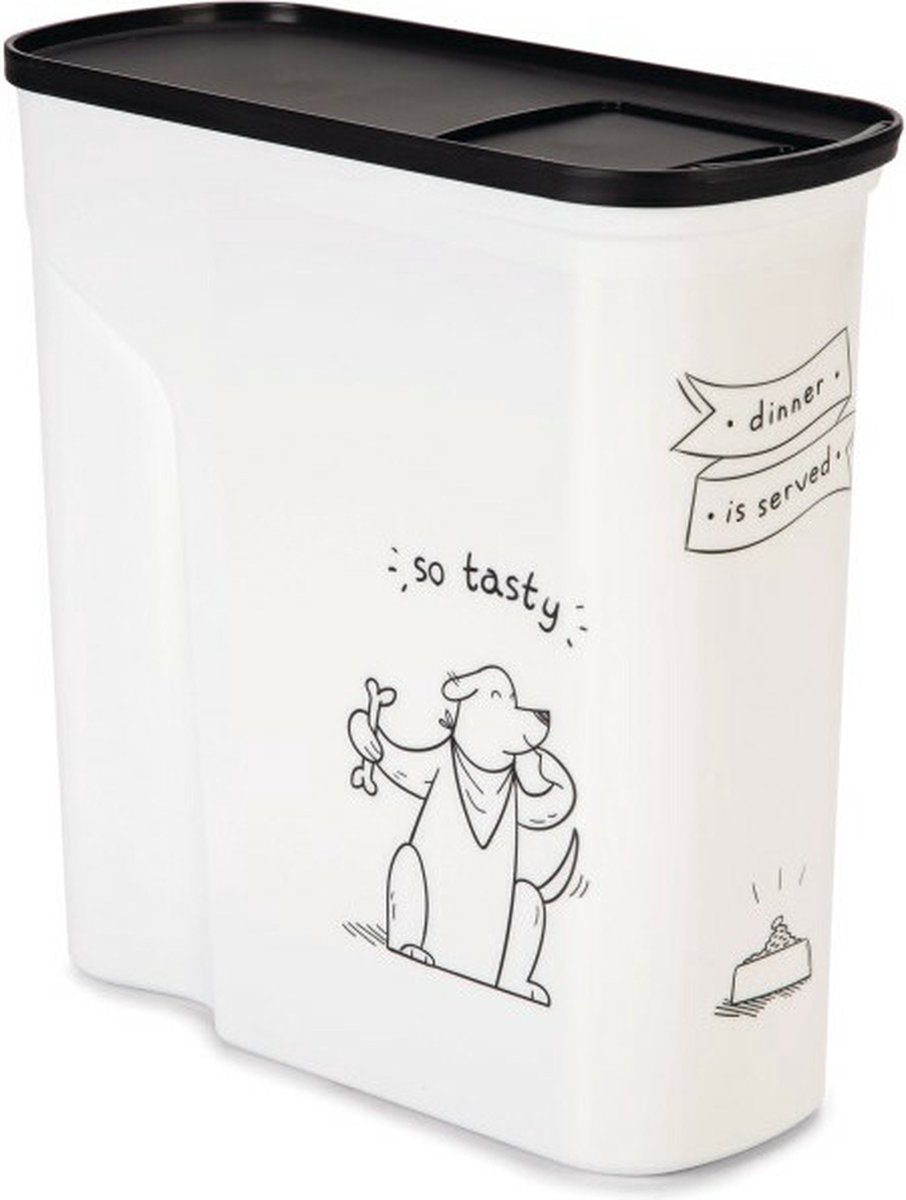 Curver Dis Hond - Voercontainer - 28x12x28 cm - Wit - 6 L
