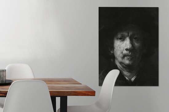 Peintures sur toile - Autoportrait - Rembrandt van Rijn - 60x80 cm - Décoration murale