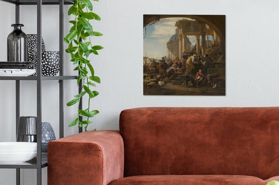 Peintures sur toile - L'appel de Matthieu - Nicolaes Pietersz Berchem - 50x50 cm - Décoration murale