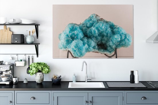 Toile turquoise sur fond blanc 2cm 120x80 cm - Tirage photo sur toile (Décoration murale salon / chambre)