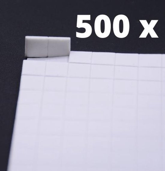 Hertellen Stevig Perfect 500 STUKS - Dubbelzijdige plakkertjes - 5 x 5 mm - Mini Tape - Mini  Stickers - Foto's... | bol.com