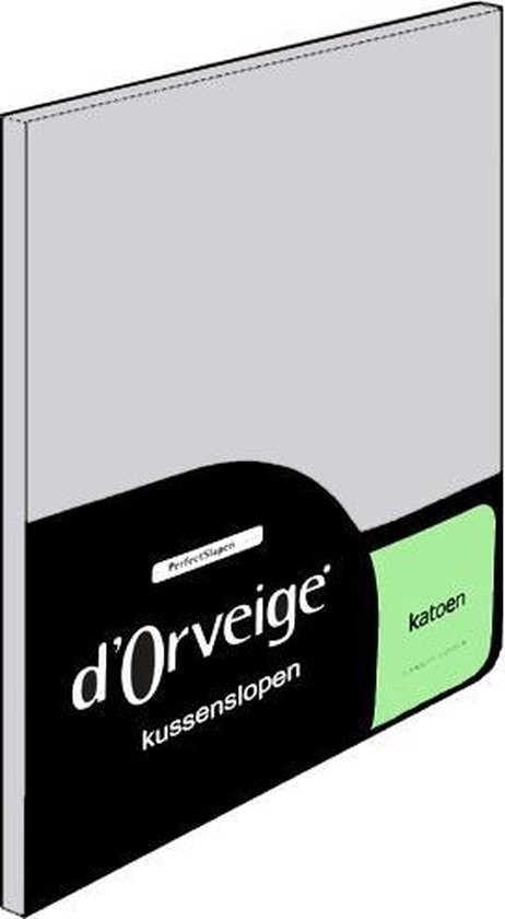 D'Orveige Taies d'oreiller (2 pièces) - 100% Katoen - 60x70 cm - Argent