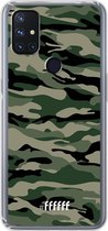 6F hoesje - geschikt voor OnePlus Nord N10 5G -  Transparant TPU Case - Woodland Camouflage #ffffff