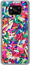 6F hoesje - geschikt voor Xiaomi Poco X3 Pro -  Transparant TPU Case - Sprinkles #ffffff