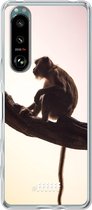 6F hoesje - geschikt voor Sony Xperia 5 III -  Transparant TPU Case - Macaque #ffffff