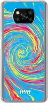 6F hoesje - geschikt voor Xiaomi Poco X3 Pro -  Transparant TPU Case - Swirl Tie Dye #ffffff