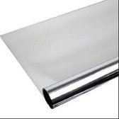 1x Multi-fix zelfklevende folie | Raamfolie spiegeleffect - hittewerend | 90 x 200cm | 99% UV bescherming - raamfolie zilver