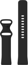 DrPhone FVS TPU Siliconen Polsband – Armband – Sportband  Geschikt voor Fitbit Versa 3 / Fitbit Sense – Maat S – Zwart