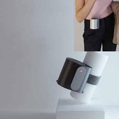 Hangende taille Kleine elektrische ventilator Draagbare USB-oplaadventilator (zwart)
