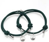 Ensemble de bracelet avec aimant - Bracelet couple - Vert - Bracelet femme - Bracelet homme - Cadeau romantique - Bracelet d'amitié