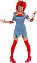 "Chucky™ outfit voor vrouwen  - Verkleedkleding - Large"