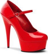 Pleaser - DELIGHT-687 Plateau hakken - US 9 - 39 Shoes - Rood