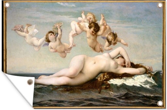 Tuindecoratie De geboorte van Venus - schilderij van Alexandre Cabanel - 60x40 cm - Tuinposter - Tuindoek - Buitenposter