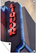 Muurdecoratie Neon letters in Art Deco-stijl - 120x180 cm - Tuinposter - Tuindoek - Buitenposter