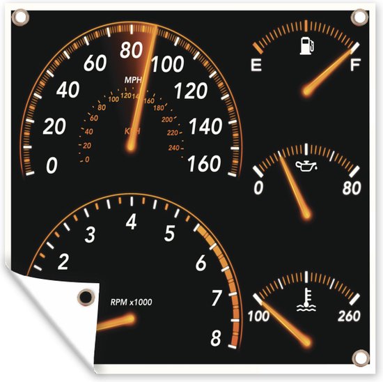 Foto: Tuin decoratie gedetailleerde autometers eps 10 bestand transparantie die wordt gebruikt voor markeerelementen 40x30 cm tuindoek buitenposter