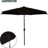 Gardington Parasol – 270 cm  – Aluminium – Zwart - Kantelbaar