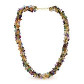 Positivity Necklace with Precious Stones