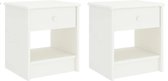 nachtkastjes - Nacht meubilair - OP=OP - Wit - Hout - Massief grenenhout - Set van 2 - Modern - Nieuwste Collectie