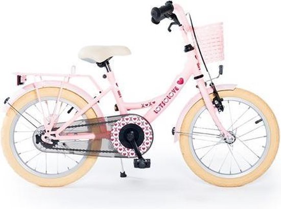 Kinderfiets Bike Fun Lots of Love meisjes 16 inch roze | bol.com