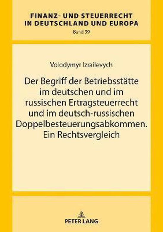 Finanz- Und Steuerrecht in Deutschland Und Europa-Der Begrif ... - cover
