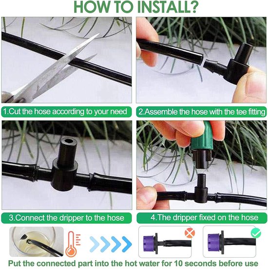 Irrigatiesysteem voor de tuin 40m Druppelsysteem met