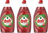 DREFT - Afwasmiddel - Grote Verpakking - Granaatappel - 3 x 800ml