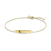 New Bling 9NBG-0248 Gouden Armband - Dames - Plaatarmband - 23 x 4 mm - Ankerschakel - 16 + 1 + 1 cm - 14 Karaat - Goud