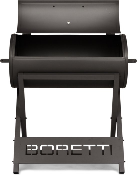 Boretti Barilo Houtskool Barbecue - Grilloppervlak (LxB) 84 x 41 cm - Inclusief Thermometer - Antraciet