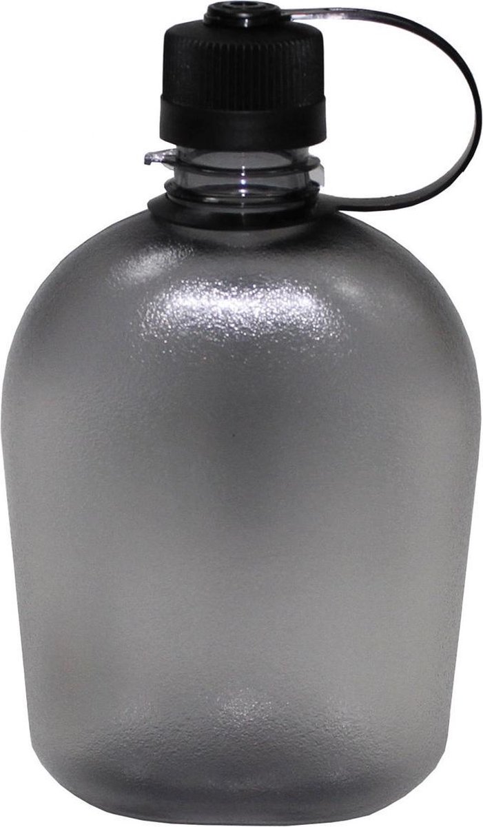 MFH - US Veldfles - zwart-transparant - 1Ltr. - BPA-vrij