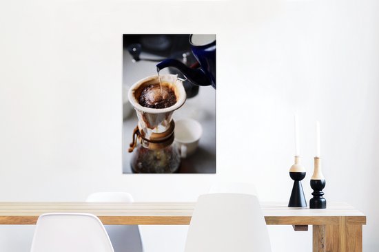 Le Café filtre est fait à l'ancienne toile 60x90 cm - Tirage photo sur toile (Décoration murale salon / chambre)