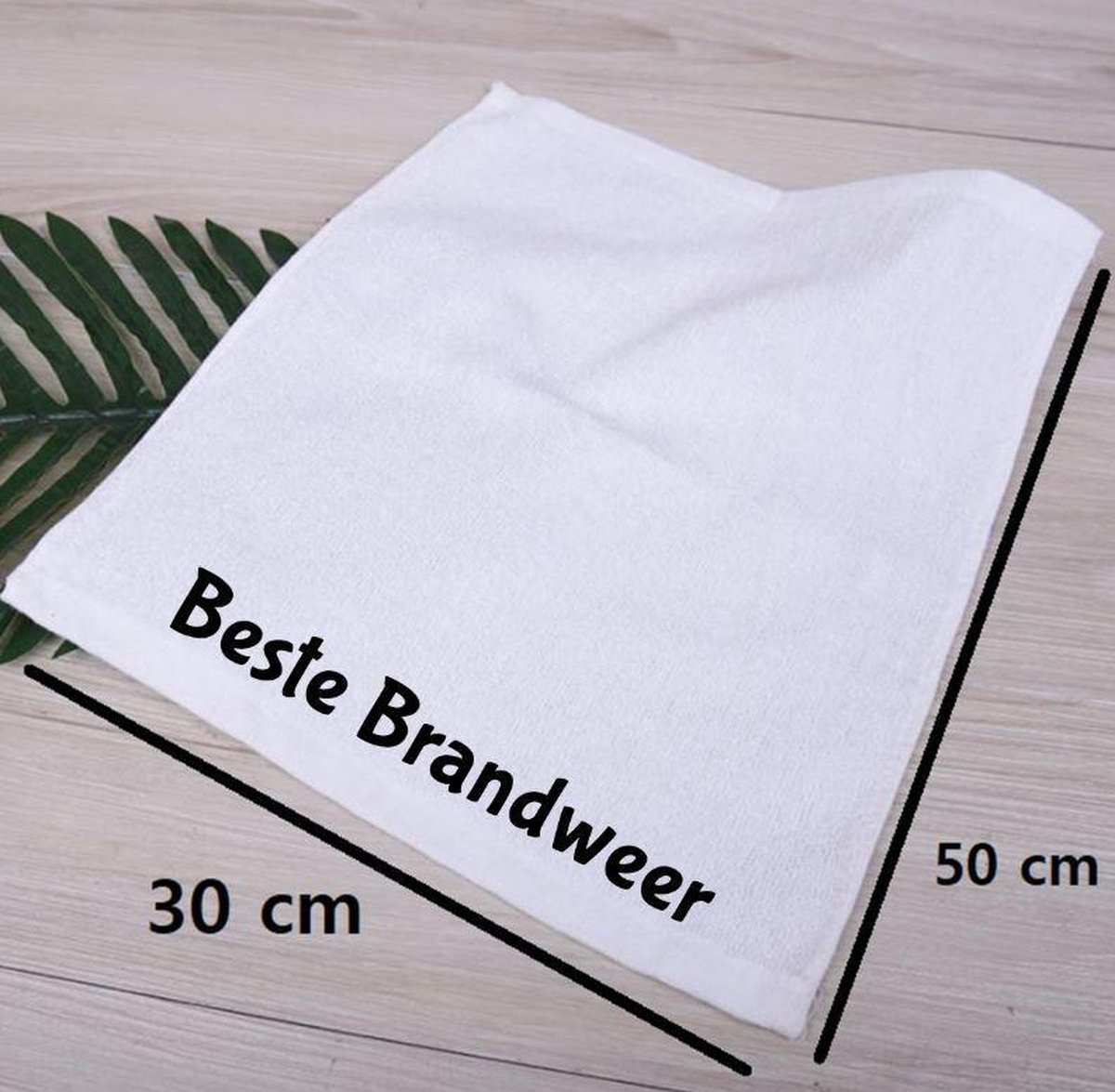 Akyol - Beste brandweer Geborduurd handdoek gastendoek - Cadeau - Gepersonaliseerd - Bedankje- Gastendoekje 30 x 50 - 100% katoen