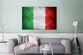 Canvas Schilderij Afbeelding van de vlag van Italië - 180x120 cm - Wanddecoratie XXL