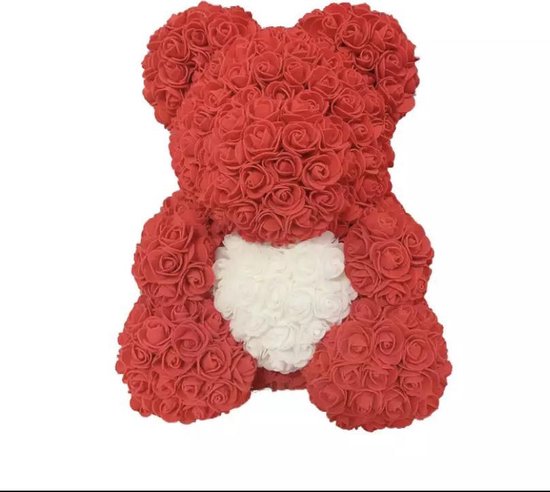 ours en peluche avec des roses