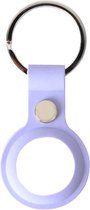 Apple Airtag Sleutelhanger - Hoesje / Case / Siliconen - Apple Airtag Case -Lila