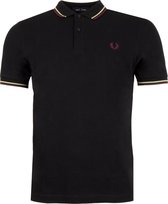 Fred Perry Poloshirt - Mannen - Zwart/Paars/Licht groen