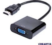 Creartix - HDMI kabels - HDMI naar VGA adapter - HDMI male to VGA female - Full HD 1080P