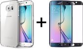 Samsung S7 Edge Hoesje - Samsung Galaxy S7 Edge hoesje transparant siliconen case hoes cover hoesjes - Full Cover - 1x samsung galaxy s7 edge screenprotector