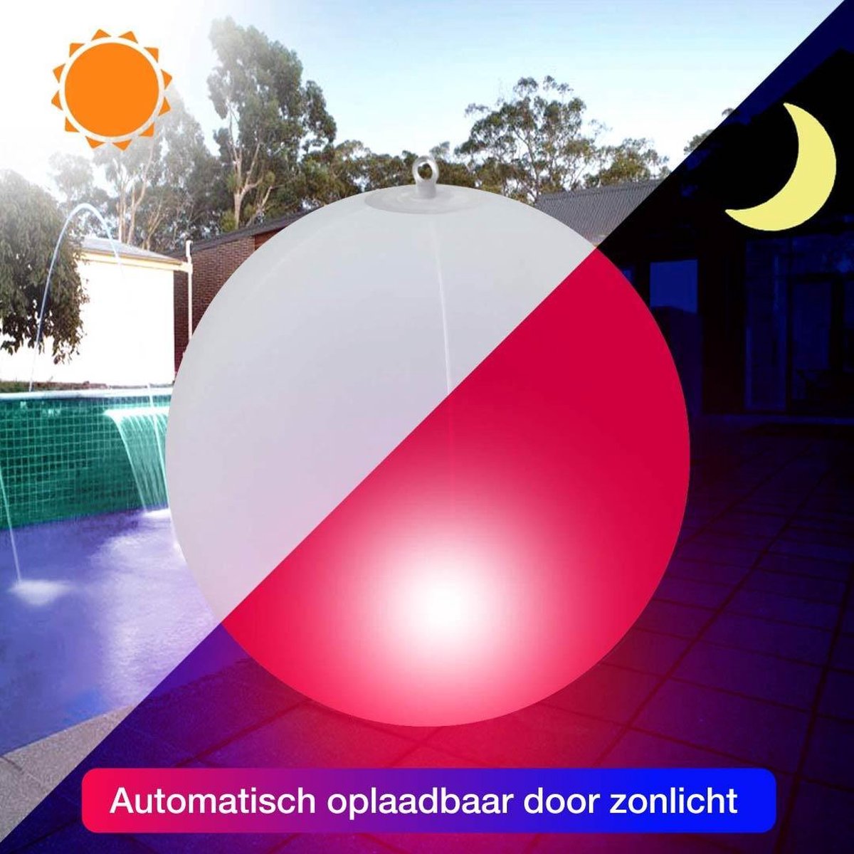 Rvtkak LED Strandbal Waterdichte Nachtlamp LED Bal Licht 16