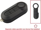 Autosleutel rubber pad 3 knoppen geschikt voor Fiat sleutel / 500 / Punto / Ducato / Panda / Lancia Ypsilon / Peugeot Boxer / Citroen Jumper / Iveco Daily / fiat sleutel behuizing rubber knoppen zwart