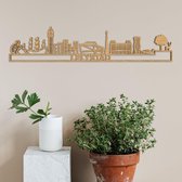 Skyline Lelystad eikenhout -60cm- City Shapes wanddecoratie