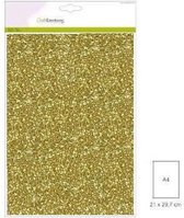 CraftEmotions glitterpapier 5 vel goud +/- 29x21cm 120gr
