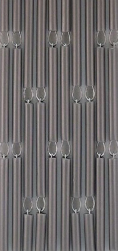 Vliegengordijnenexpert Vliegengordijn Hulzen - Zilver 90 x 210 cm Op het kozijn