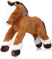 Knuffel liggend paard - 120 cm - lichtbruin