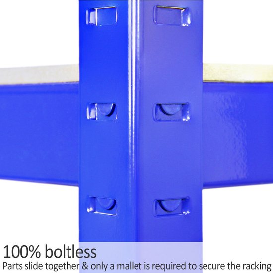 Legbordstelling Medium Duty 2000x1000x300 mm (hxbxd) 5 niveaus blauw